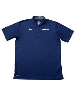Penn State Nittany Lions Nike Mens Polo Shirt Blue Size Medium